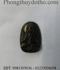 Hình ảnh: Mặt phật bản mệnh đá obsidian dài 3,8 x 2,6 cm