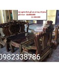 Hình ảnh: Bộ ghê đỉnh gỗ xà cừ tay 10 phun giả mun