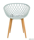 Hình ảnh: Basket Chair (ghế rổ) thân nhựa chân thép giả vân gỗ cao cấp