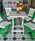 Hình ảnh: Ghế gỗ xếp nhiều màu dành cho quán cafe giá rẻ