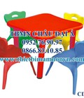 Hình ảnh: Bàn học chân gập màu đỏ , màu vàng xinh xinh , các loại bàn mầm non