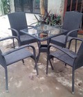 Hình ảnh: Bàn ghế caffe sân vườn nhựa giả mây