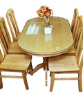 Hình ảnh: Bộ bàn ăn OVAL 6 ghế gỗ sồi