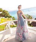 Hình ảnh: Đầm maxi đi biển 2 dây hở lưng cực đẹp