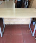 Hình ảnh: bàn làm việc chân sắt có yếm chắn trước 1206