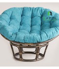 Hình ảnh: Papasan Chair | Ghế thư giãn mây tròn có nệm lót màu tại HCM