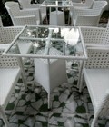 Hình ảnh: Bàn ghế cafe mây nhựa