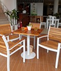 Hình ảnh: Bàn Ghế Cafe Chân Sắt Có Tay
