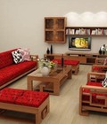 Hình ảnh: sofa gỗ nệm phòng khách sang trọng