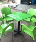 Hình ảnh: Ghế nhựa cafe màu xanh hy vọng, xanh thiên nhiên