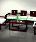 Hình ảnh: Sofa gỗ óc chó đêm nỉ 4