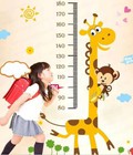 Hình ảnh: Decal dán tường thước đo hươu cao cổ 2 TD04