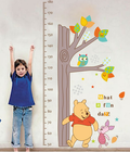Hình ảnh: decal dán tường thước đo gấu Pooh TD11