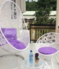 Hình ảnh: Ghế treo nhựa giả mây trang trí đẹp mắt cho quán cafe 