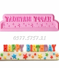 Hình ảnh: Khuôn rau câu Silicon 4D Happy Birthday – Mã số 78 - 1
