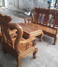 Hình ảnh: Bộ bàn ghế trạm đào tay 10 gỗ lim