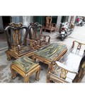 Hình ảnh: Bộ bàn ghế gỗ tràm phun pu giả mun tay 8