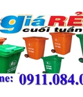 Hình ảnh: Xả kho 1500 thùng rác màu xanh cam Call: 0911.084.000