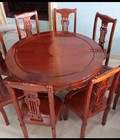 Hình ảnh: ​Bàn Ăn tròn 6 ghế gỗ trẹo