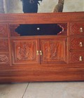Hình ảnh: Kệ Tivi gỗ tràm kệ cột nho - phun PU giả Hương, Giả Mun