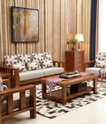 Hình ảnh: Sofa gỗ tự nhiên phòng khách SFG023