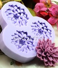 Hình ảnh: Khuôn rau câu Silicon 3 Hoa Thược Dược – Mã số 13
