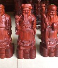 Hình ảnh: tượng tam đa phúc- lộc- thọ bằng gỗ hương đỏ nguyên khối cao 40 cm