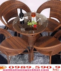 Hình ảnh: bàn ghế cafe nhựa giả mây giá rẻ