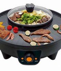 Hình ảnh: Bếp lẩu nướng điện 2 trong 1 BBQ,nồi lẩu nướng điện đa năng hình tròn tiện dụng cho mọi gia đình