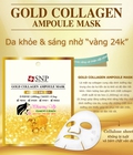 Hình ảnh: Mặt nạ SNP Ampoule tinh chất Collagen Vàng ngăn ngừa nếp nhăn SNP gold collagen ampoule mask