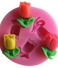 Hình ảnh: Khuôn Silicon 3 Hoa Tulip - Mã số 3