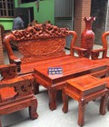 Hình ảnh: Bộ Bàn Ghế Rồng Bát Tiên Tay 12 Gỗ Hương Vân