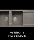 Hình ảnh: Chậu rửa chén bằng đá 2 hộc 1 cánh CR11