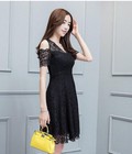 Hình ảnh: Đầm ren xòe cổ V dự tiệc sang trọng Sk 124 D
