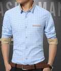 Hình ảnh: Áo sơ mi nam chấm bi cách điệu