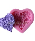 Hình ảnh: Khuôn Silicon Trái Tim Hoa Hồng - Mã số 141