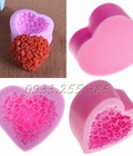 Hình ảnh: Khuôn Silicon Tim Hoa Hồng - Mã số 66
