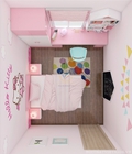 Hình ảnh: Phòng ngủ bé gái chủ đề kitty
