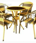 Hình ảnh: bàn ghế cafe mây nhựa hgh