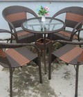 Hình ảnh: bàn ghế cafe mây nhựa giá rẻ