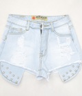Hình ảnh: Quần short jean túi đính hạt