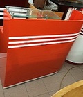 Hình ảnh: Bàn quầy lễ tân màu cam dài QLT12C - dài 1,2m