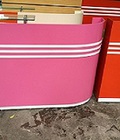 Hình ảnh: Bàn quầy lễ tân màu hồng QLT12H - dài 1,2m