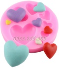 Hình ảnh: Khuôn Silicon 8 Trái Tim - Mã số 62