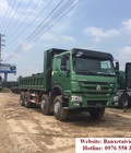 Hình ảnh: Xe ben 4 chân HOWO thùng vuông nhập khẩu