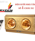 Hình ảnh: Heizen 2 bóng vàng bảo hành 10 năm he2br