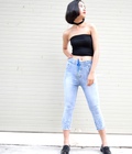Hình ảnh: Baggy jeans rách màu nhạt