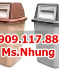 Hình ảnh: Thùng rác văn phòng nắp lật, bập bênh, oval