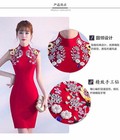 Hình ảnh: Đầm body đỏ cổ tròn