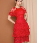 Hình ảnh: Đầm xoè ren 3 tầng tay dơi